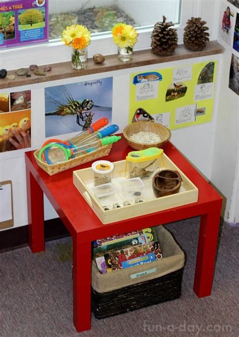 Students Can Explore The Nature And Science Table During Preschool