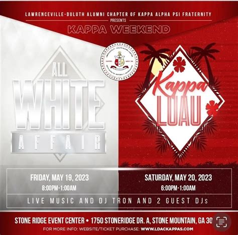 Ldac Kappa Luau Weekend Stone Ridge Event Center Stone Mountain May