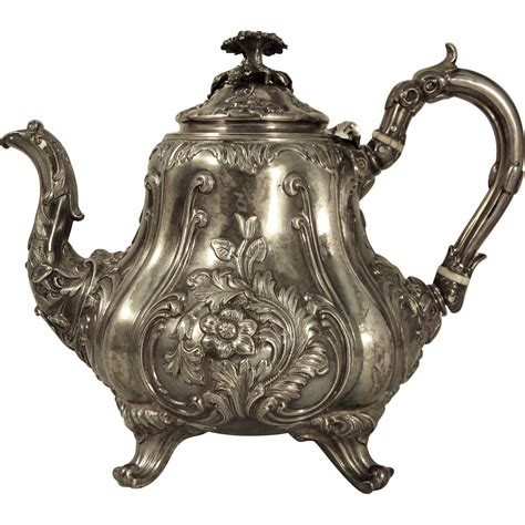 antique victorian sterling silver teapot london 1857 horace woodward from historicshop on ruby lane