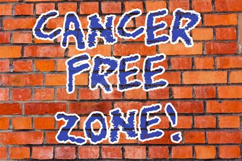 Word Writing Text Cancer Free Zone Business Concept For Club For