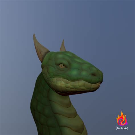 Artstation Green Dragon 3d