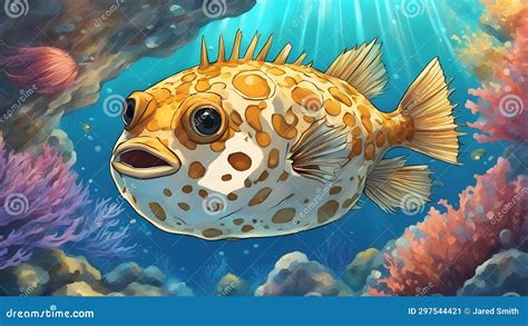 Fish In Sea Blowfish Or Puffer Fish Underwater In The Ocean Stock