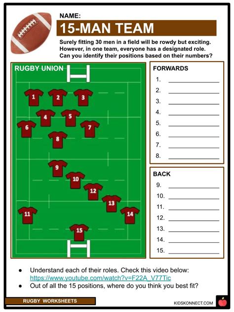 Rugby Facts Worksheets History Rules And Scoring For Kids