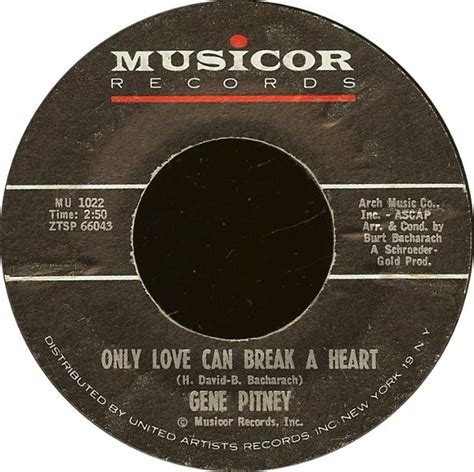 Gene Pitney Only Love Can Break A Heart 1962 Vinyl Discogs
