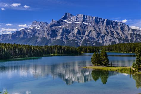 Two Jack Lake Banff Kanada Foto And Bild World Wasser Frühling