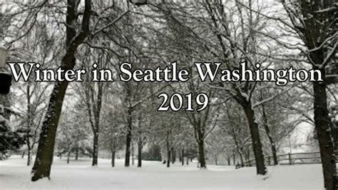 Winter In Seattle Washington Seattle Snow Storm 2019 Youtube