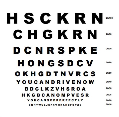 Eye Chart 8 Download Free Documents In Pdf Sample