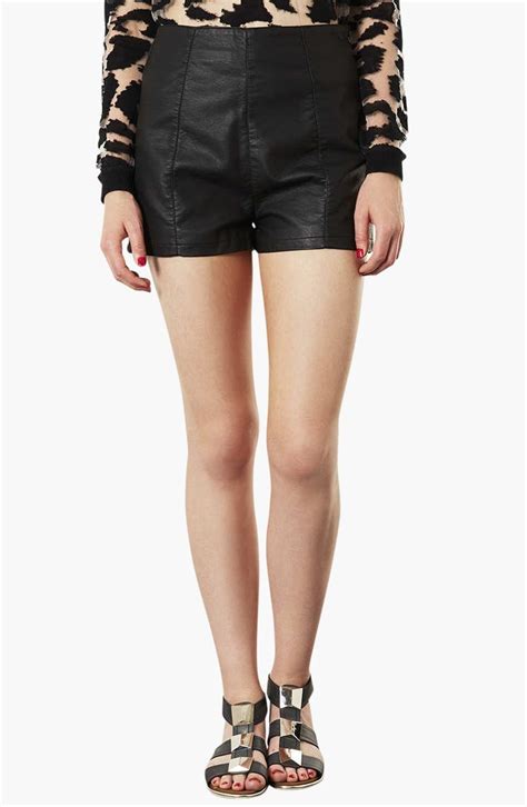 Topshop Lola High Waist Faux Leather Shorts Nordstrom