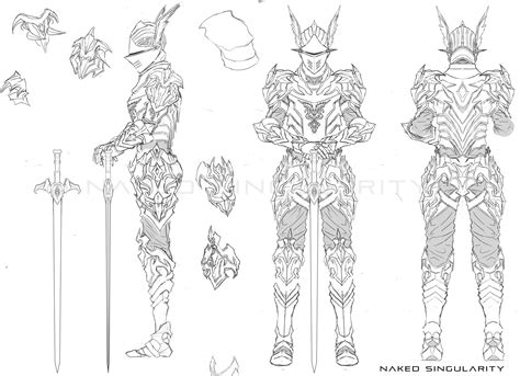 Artstation Dark Fantasy Knight Character Concept Art