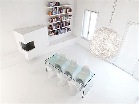 Modern Loft Interior Design Adoring The White Color Theme