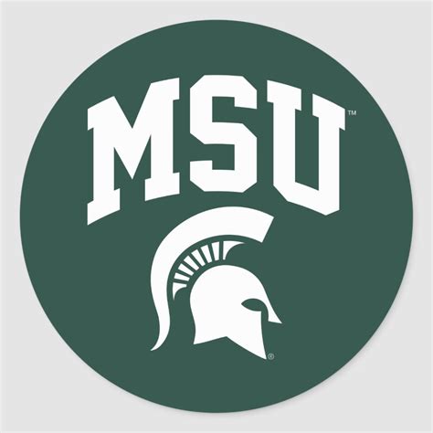 MSU Spartans Classic Round Sticker | Zazzle.com in 2021 | Msu spartans, Michigan state logo, Msu