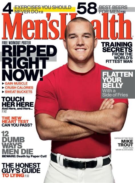 Mike Trout Mens Health Workout Posters Mens Health Muscle Belly