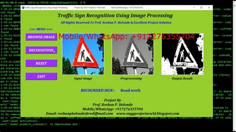 Traffic Sign Recognition Using Image Processing Python Opencv Project