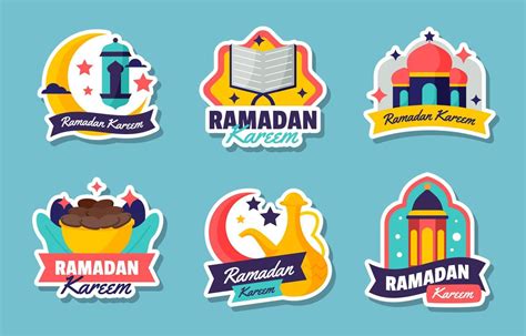 Ramadan Kareem Sticker Set 6879960 Vector Art At Vecteezy