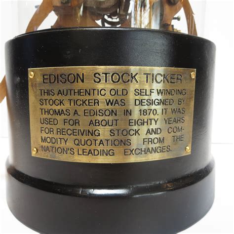 Wall Street Stock Ticker Machine Designed By Thomas Edison At 1stdibs