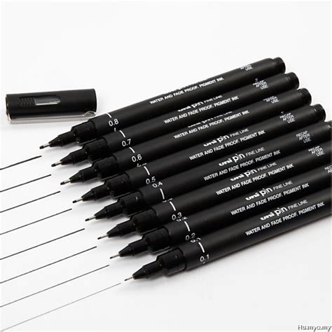Uni Pin Technical Drawing Pen 005mm 08mm Set Of 9