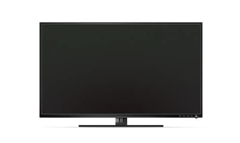 Black Tv Flat Screen Isolated Realistic Illustration Stock Photo