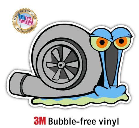 Cartoon Snail Turbo Car Suv Truck Funny Jdm Window Bumper Vinyl Decal Sticker Picclick