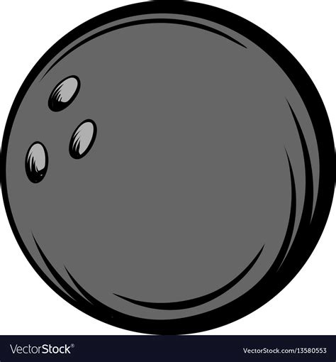 Bowling Ball Icon Cartoon Royalty Free Vector Image