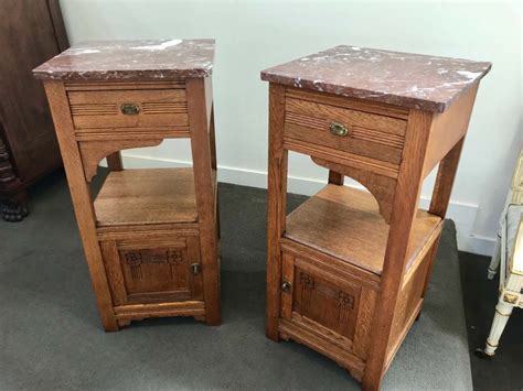 Pair Of French Oak Bedside Tables Furniture Revival
