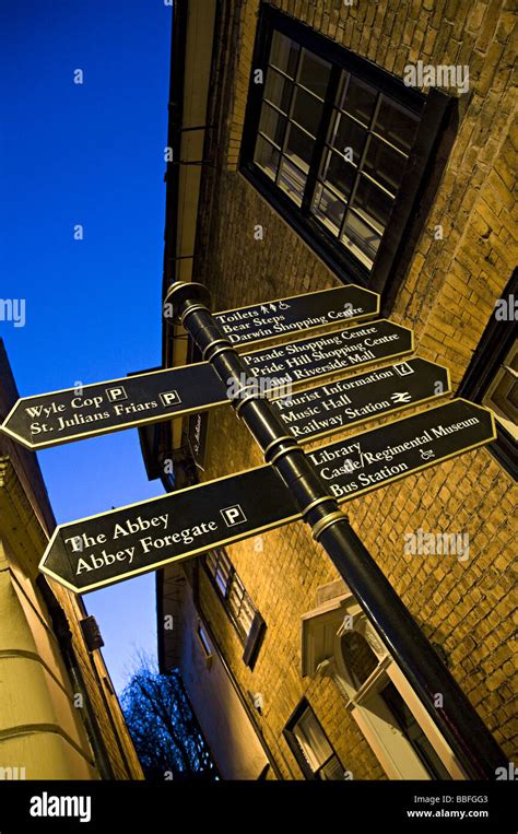 Views Of Shrewsbury And Shopping Streets And Signs Stock Photo Alamy