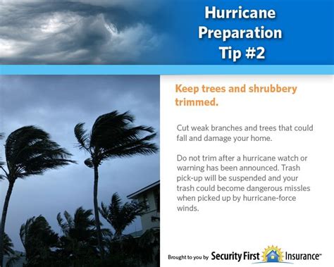 The deductible ranges from 1 to 5 percent of the value of a home. Hurricane Preparation Tip #2: Keep trees and shrubbery trimmed. Timing is important—learn when ...