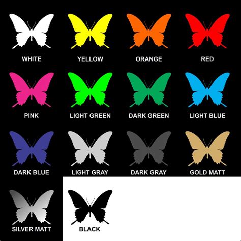 Butterfly Vinyl Car Decals Sticker Graphics Choice Of Sizes Etsy
