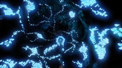 Wallpaper Video Games Glowing Blue Crystal Cave A