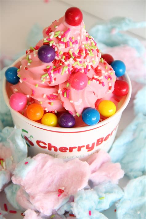 Cotton Candy Froyo Coming Soon To A Cherryberry Near You Froyo Toppings Frozen Yogurt