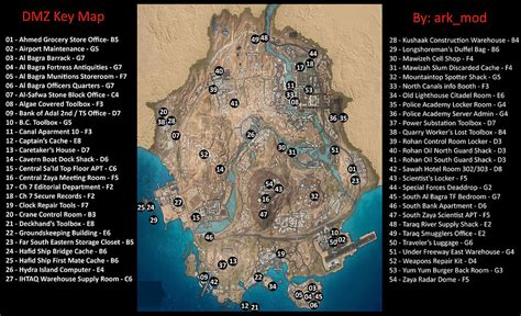 Dmz Key Map For Locked Spaces