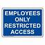 Employee Entrance Only Sign NHE 29691