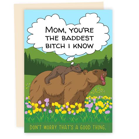 funny mother s day card momma bear card sleazy greetings