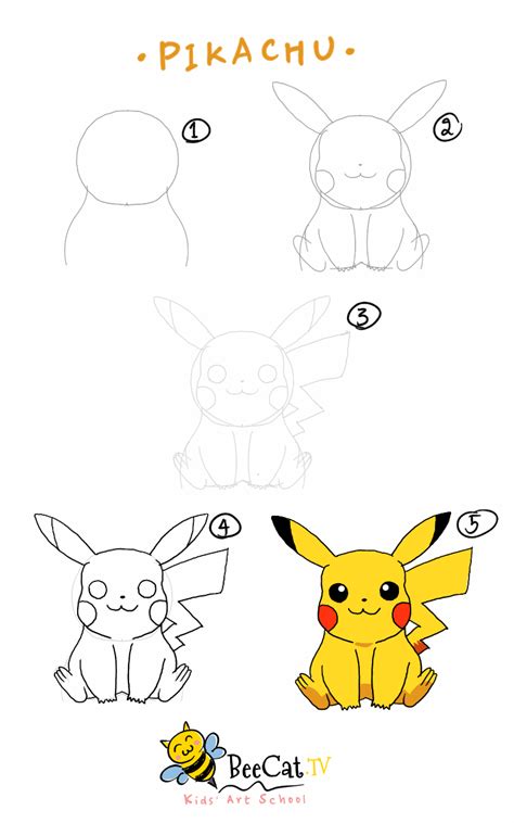 How To Draw Pikachu Pokemon ปิกาจู โปเกม่อน Desenho Pikachu