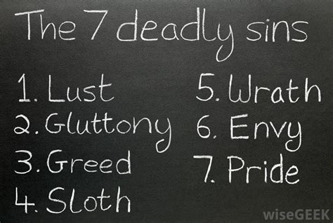 What Are The Seven Deadly Sins With Pictures