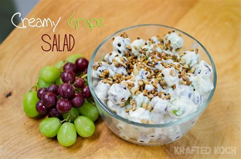 Creamy Grape Salad Lightened Up Grape Salad Recipes Food