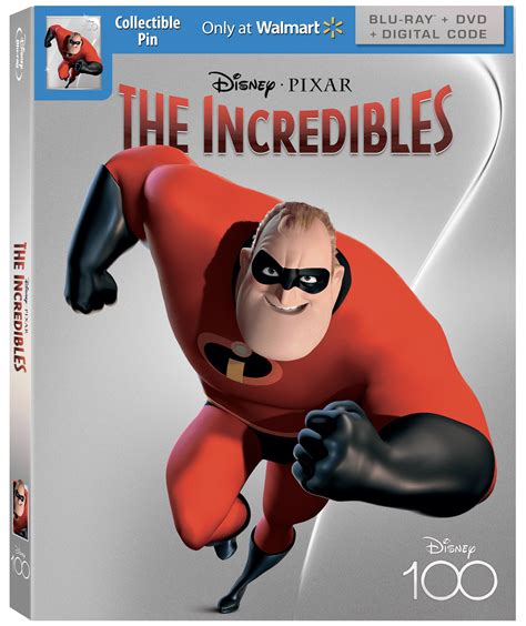 Incredibles Disney100 Edition Walmart Exclusive Blu Ray Dvd