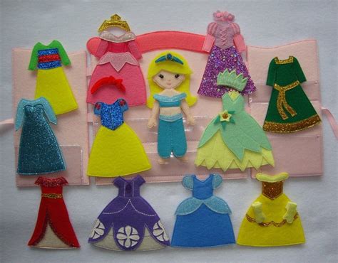 Custom Princess Dress Up Doll Felt Paper Doll Etsy Toddler Dolls