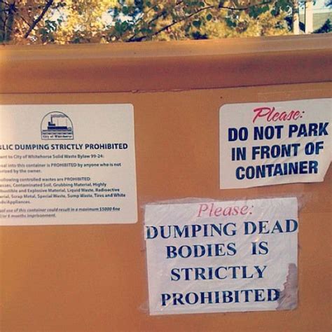 Garbage Sign I Made Sign I Garbage Container Funny Body Funny