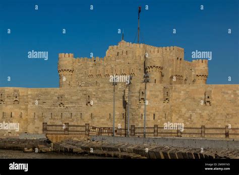 Citadel Of Qaitbay Fort Of Qaitbey In Alexandria Egypt Stock Photo