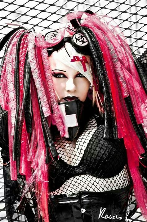 Cybergoth Red Pink Cybergoth Fashion Cybergoth Gothic Fashion