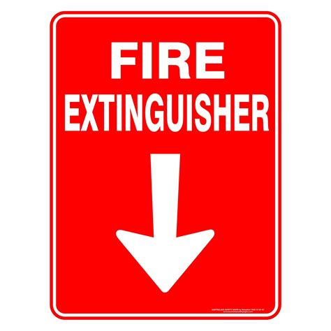 Fire Safety Signs Fire Extinguisher Arrow Ebay
