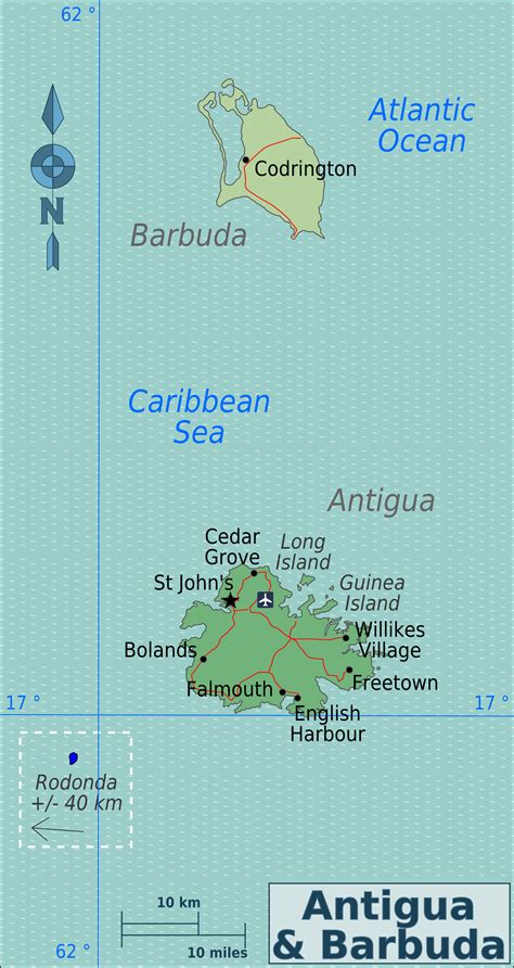 Map Antigua And Barbuda Overview Map Online Maps And Travel Information