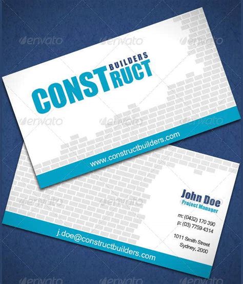 14free Construction Business Card Templates Ai Word Photoshop