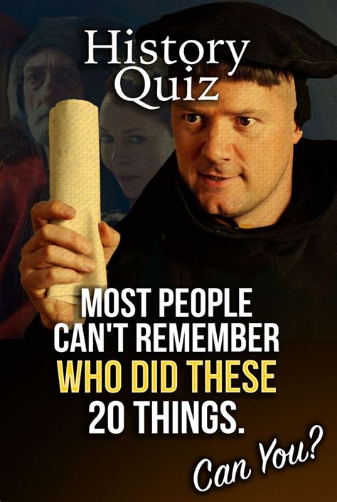 History Quiz Most People Cant Remember Who Did These 20 Things Can