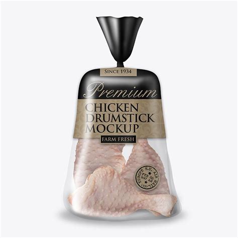 Download Chicken Drumstick Plastic Bag Packaging Mockup - https://packreate.com/downloads/chicken ...