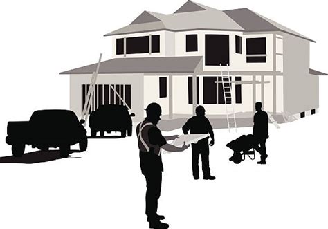 Under construction clipart free download. Royalty Free Silhouette Of A House Under Construction Clip ...