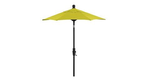 6 Round Sunbrella Sulfur Patio Umbrella With Tilt Black Frame In