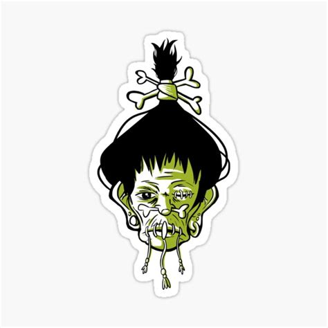 Voodoo Shrunken Head Tattoo Occult Sticker For Sale By Steph68a