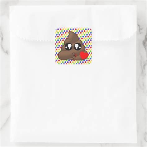 Polka Dot Love Poop Emoji Stickers Zazzle