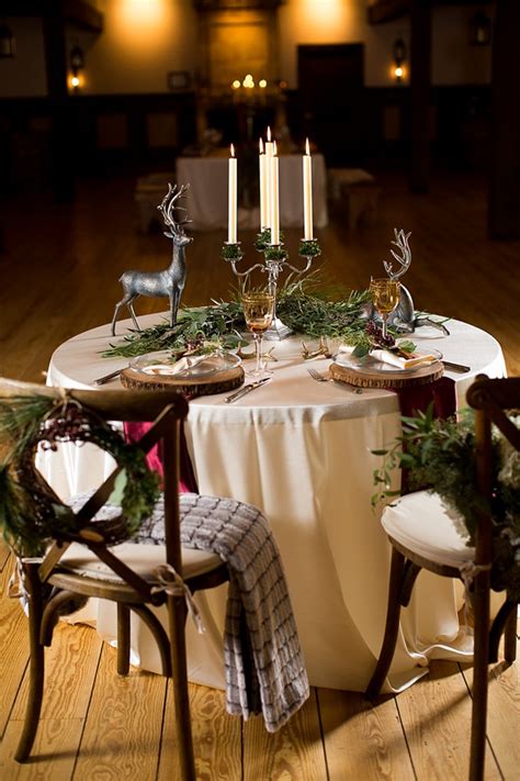 Placing a napkin under the bowl is another creative napkin approach. Rustic Winter Wedding Decor Inspiration | Tidewater and ...